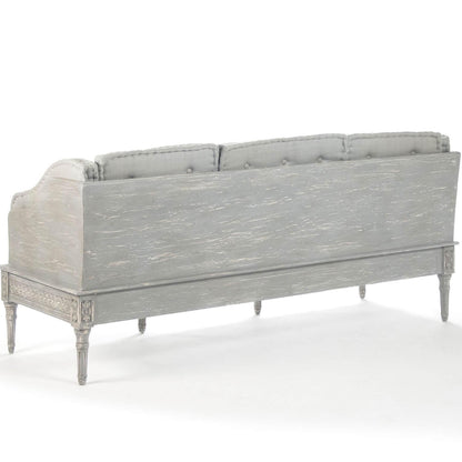 Divano panca rococò grigio francese