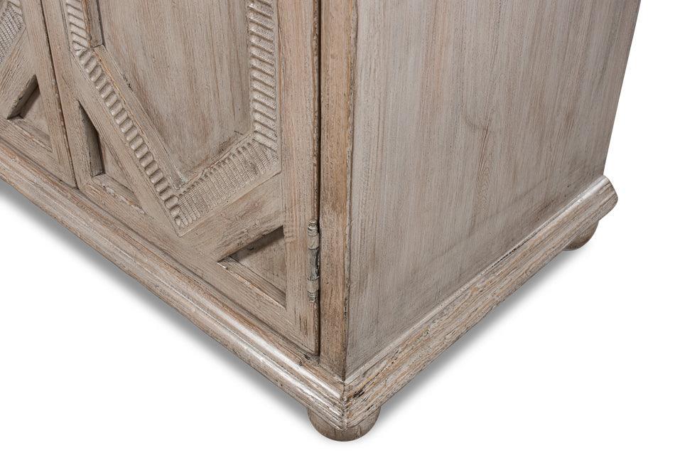 Credenza stile fattoria a 6 ante grigio francese