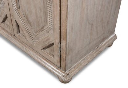 Credenza stile fattoria a 6 ante grigio francese