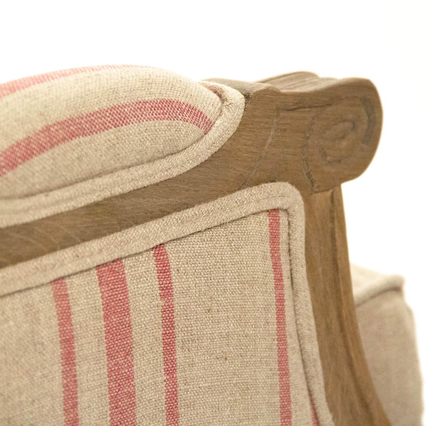 Divano a righe rosse French Louis