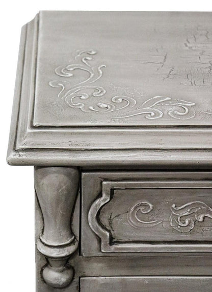 Credenza con cassetti e pergamene dipinte in stile francese