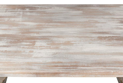 Tavolo da pranzo con cavalletto in Pinot Bianco francese