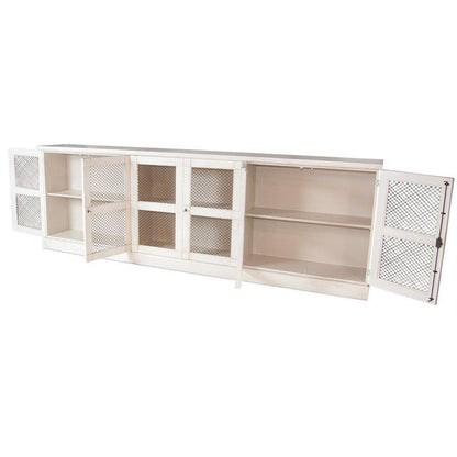 Buffet in metallo con piano in porcellana francese