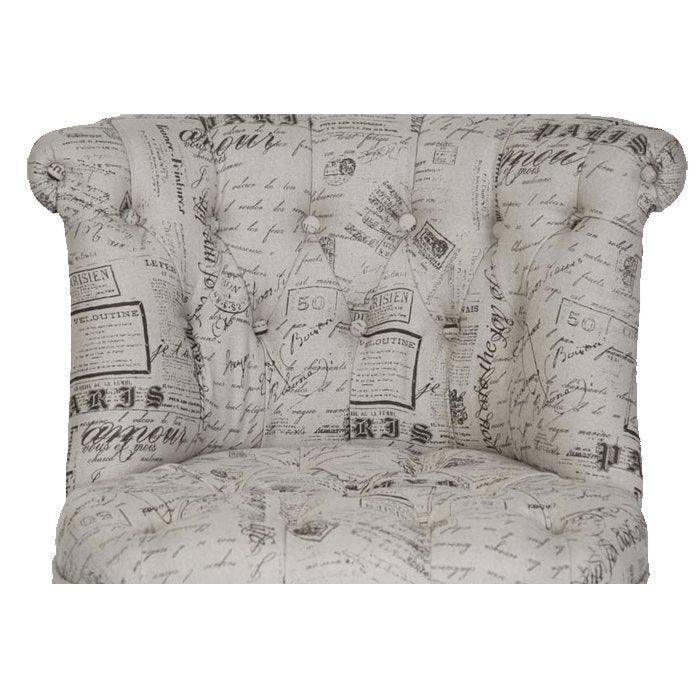 Poltrona pantofola con scritta francese