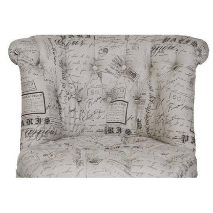 Poltrona pantofola con scritta francese