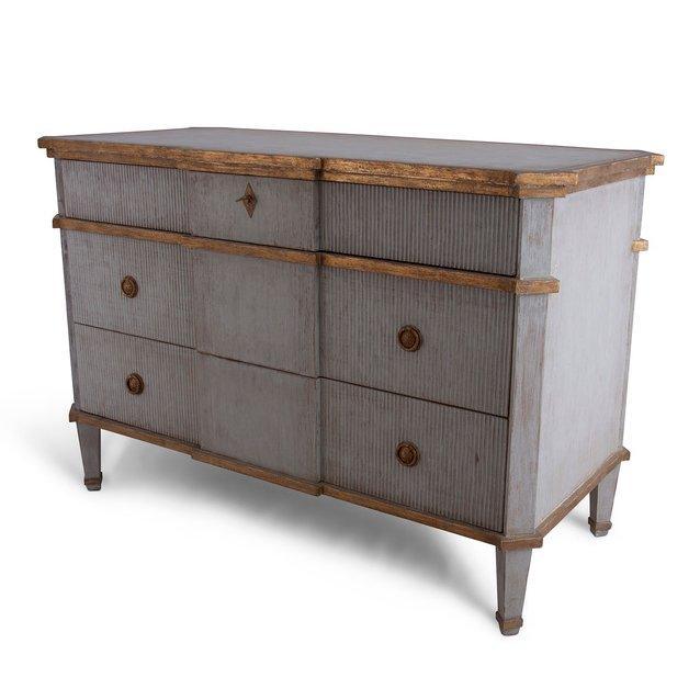 Cassapanca dorata Chateau Vannes