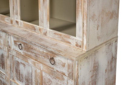 Mobiletto con frontale in vetro e cassetti