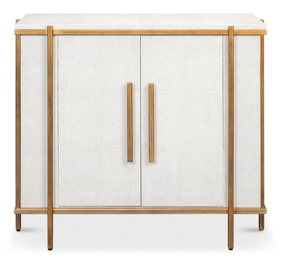 Credenza moderna in oro e bianco 