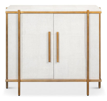 Credenza moderna in oro e bianco 