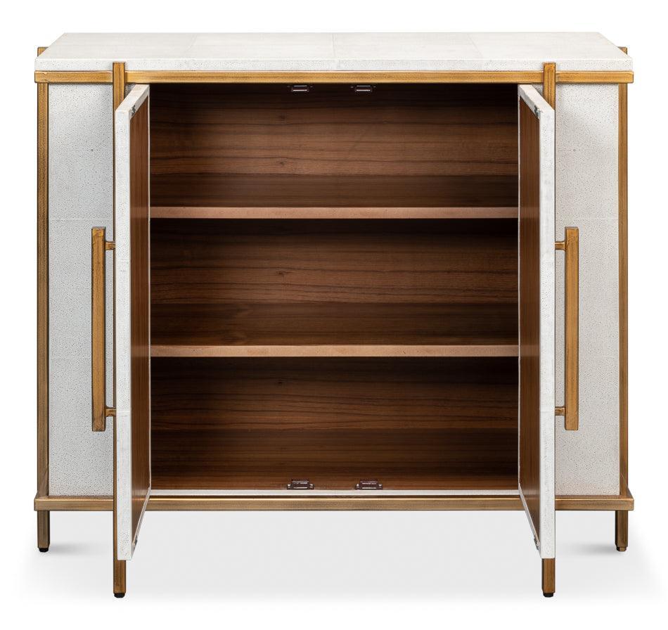 Credenza moderna in oro e bianco 