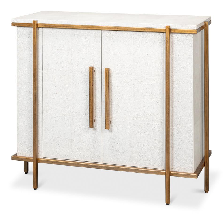 Credenza moderna in oro e bianco 