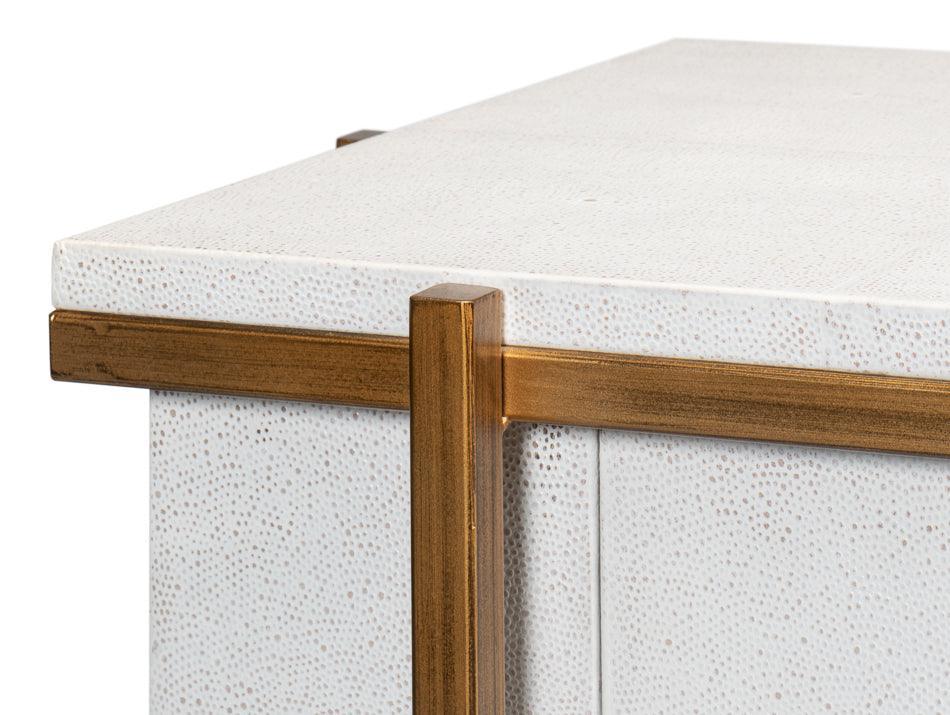 Credenza moderna in oro e bianco 