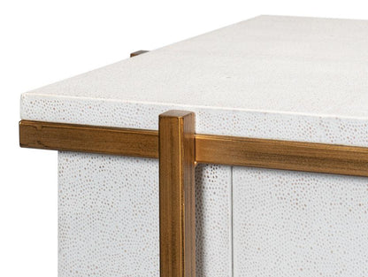 Credenza moderna in oro e bianco 