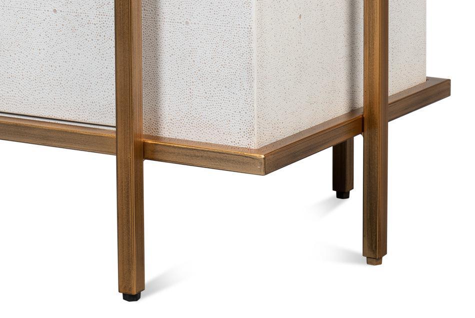 Credenza moderna in oro e bianco 