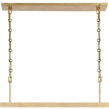 Lampadario Long Island con pioggia di cristallo dorato