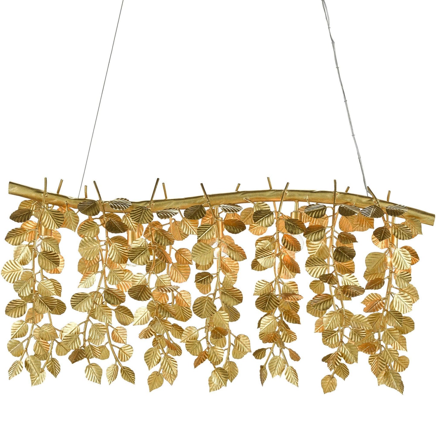 Lampadario Glam in eucalipto dorato