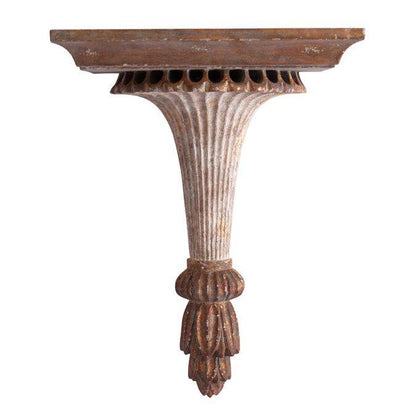 Mensola da parete scanalata in oro