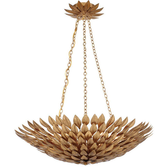 Lampadario Broche in foglia d'oro