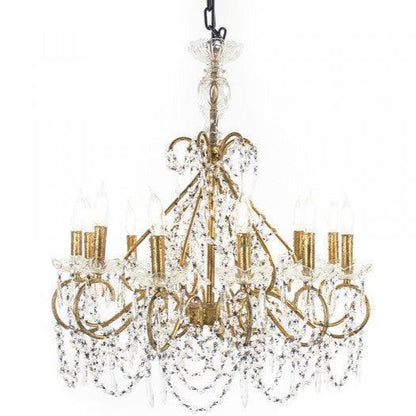 Lampadario glamour parigino dorato