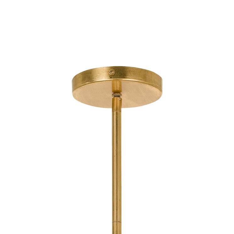 Lampadario a pioggia in cristallo rotondo dorato