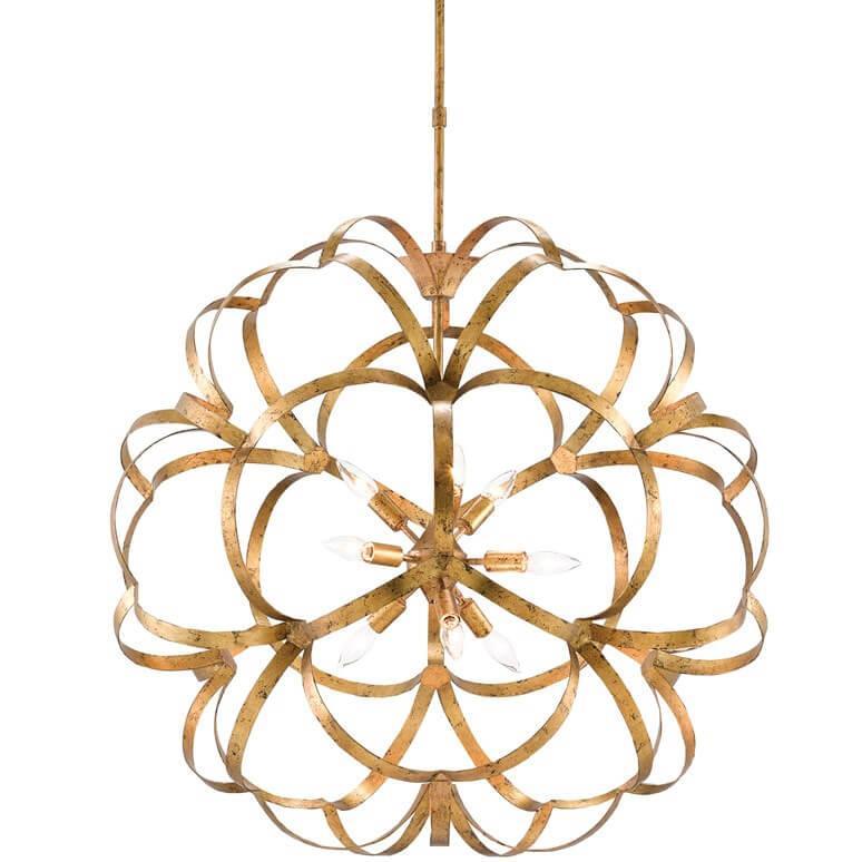 Lampadario contemporaneo Golden Flora
