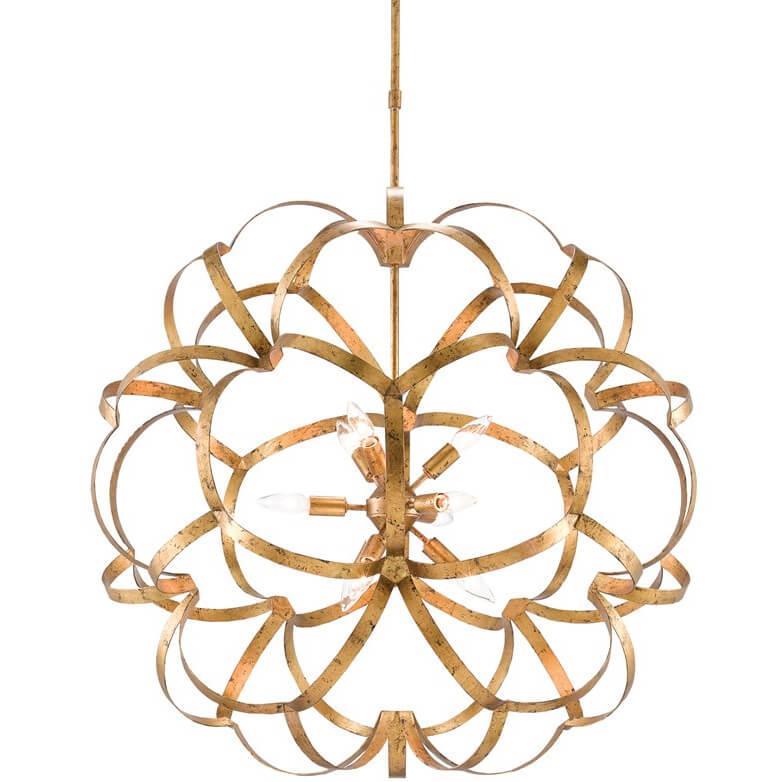 Lampadario contemporaneo Golden Flora