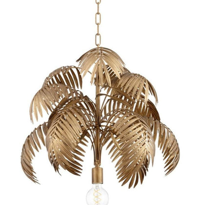 Lampadario in metallo Golden Palm