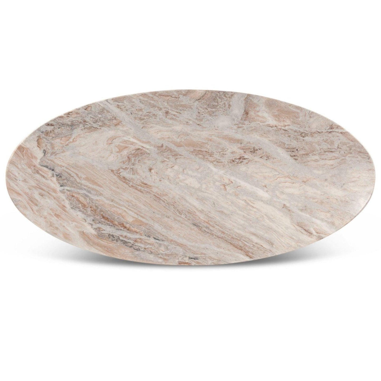 Tavolo da pranzo ovale in marmo Golden Starburst