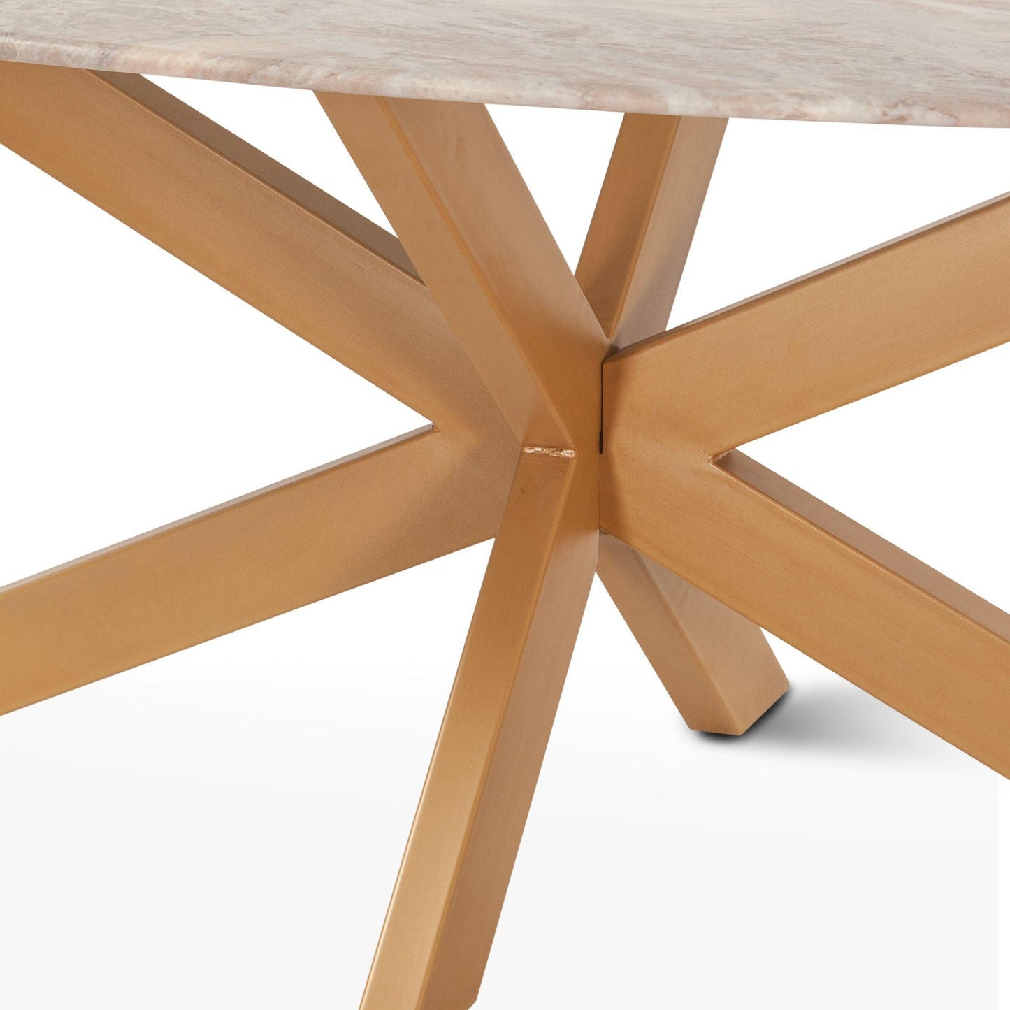 Tavolo da pranzo ovale in marmo Golden Starburst