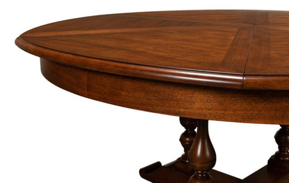 Tavolo da pranzo Jupe in noce dorato