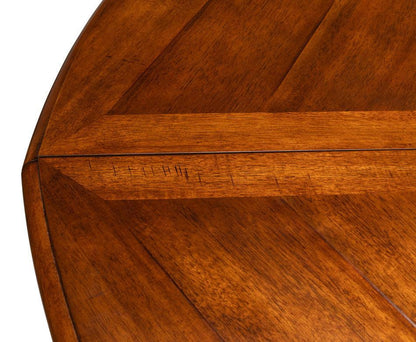 Tavolo da pranzo Jupe in noce dorato