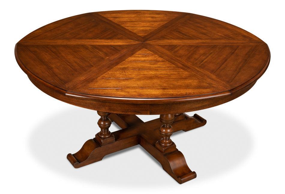 Tavolo da pranzo Jupe in noce dorato