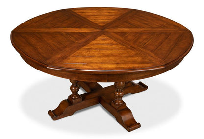 Tavolo da pranzo Jupe in noce dorato