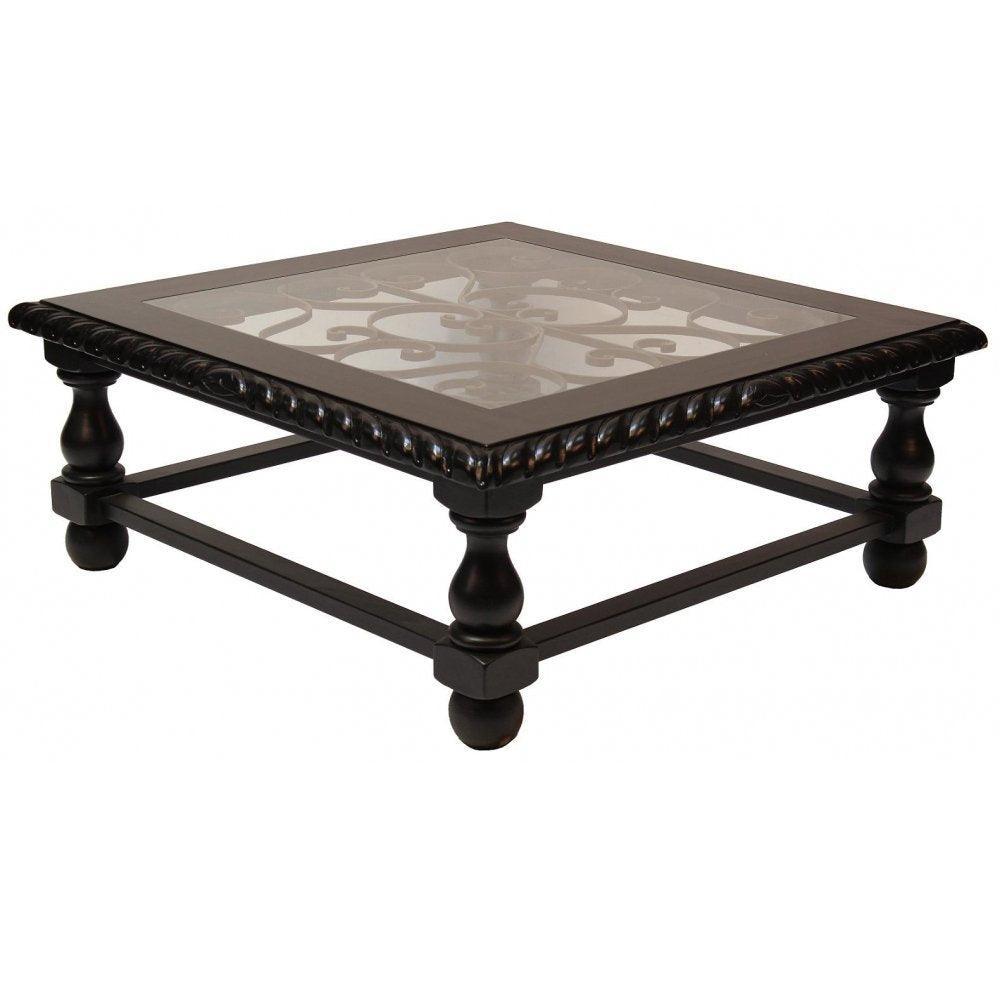 Tavolino da caffè con piano a spirale in ferro Granada