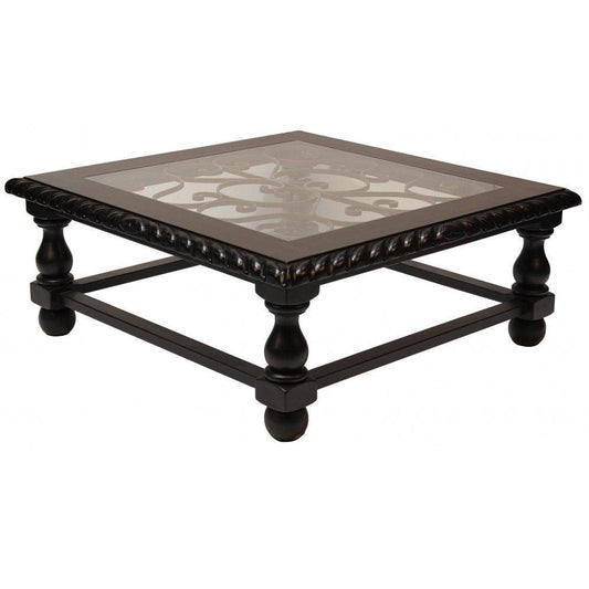 Tavolino da caffè con piano a spirale in ferro Granada