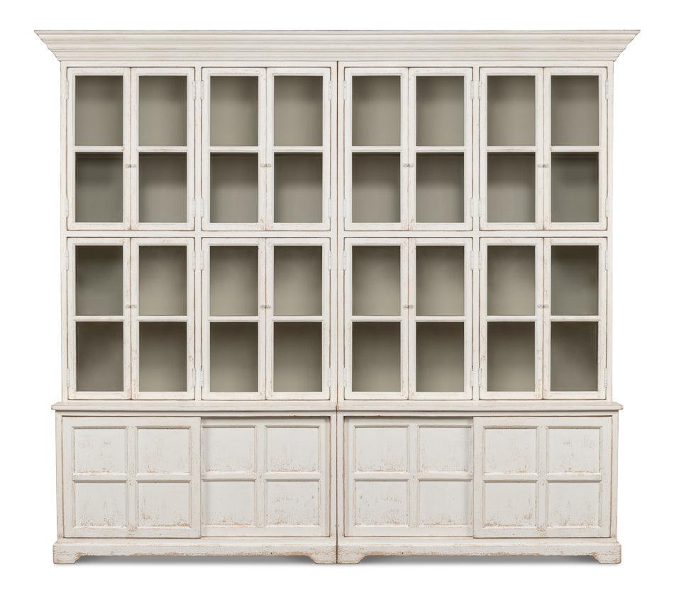 Grande mobiletto in vetro Shabby Chic