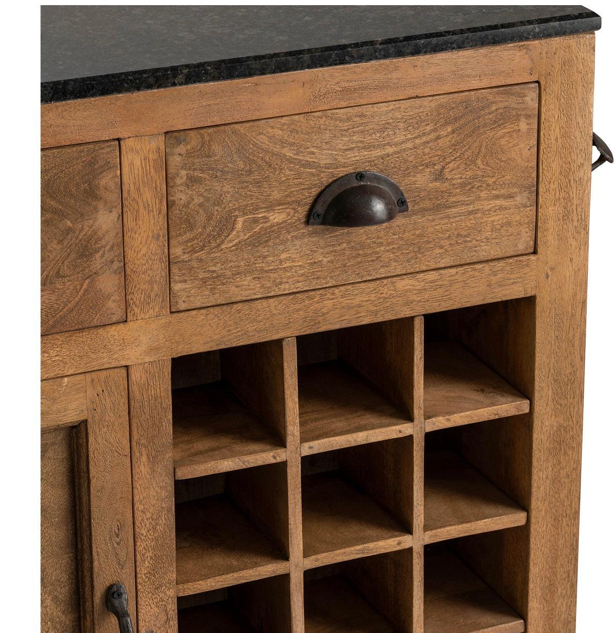 Isola da cucina in stile fattoria con piano in granito