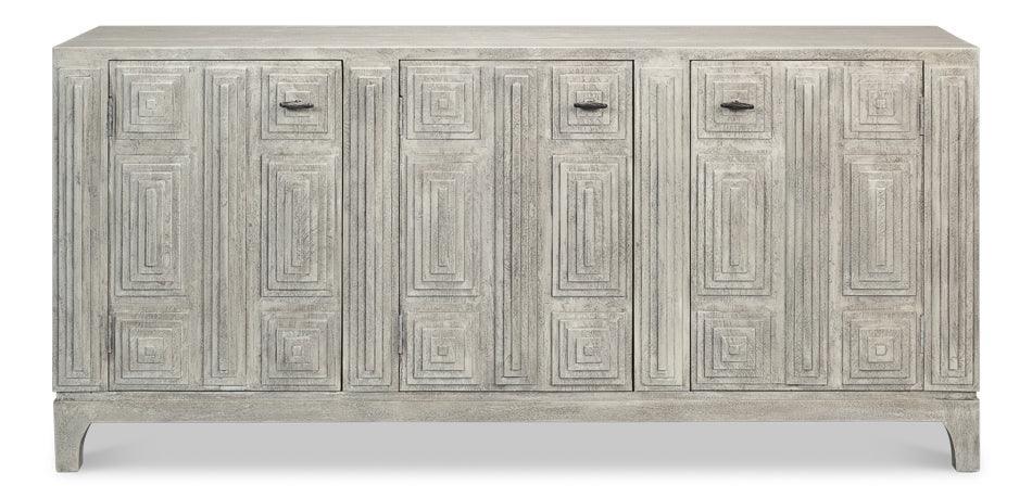 Credenza con porta architettonica grigia
