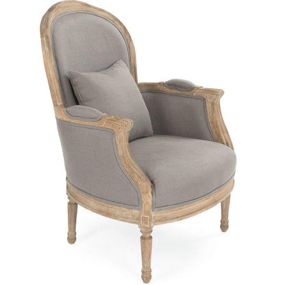 Poltrona da club francese grigia
