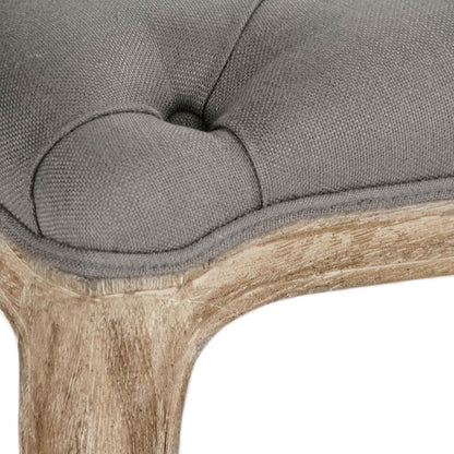 Pouf trapuntato grigio Maison