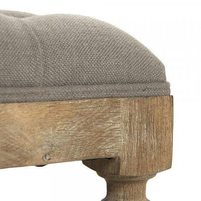 Pouf quadrato trapuntato grigio Provenza