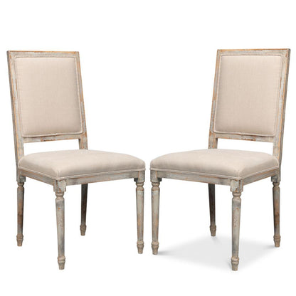 Sedie laterali Luigi XVI grigie francesi