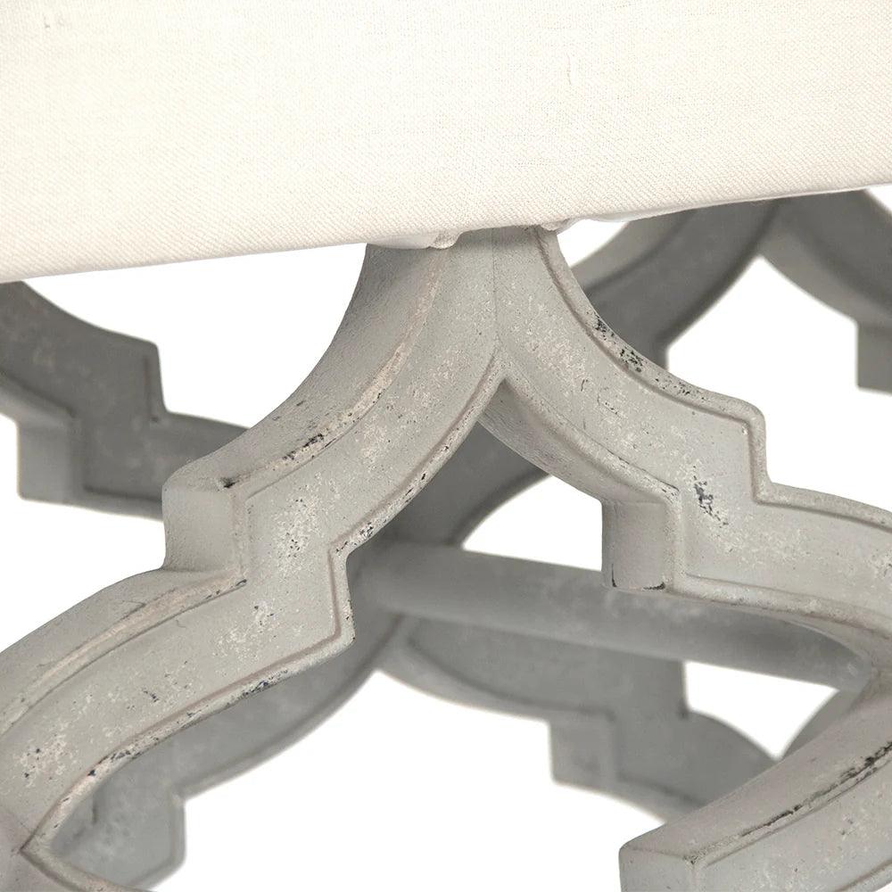 Elegante panca Crescenzo grigia