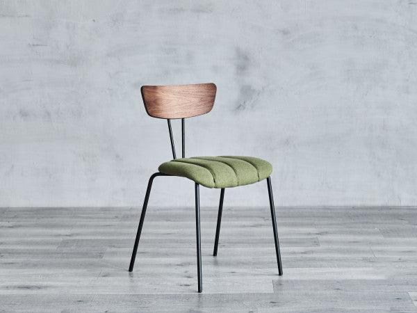 Sedie laterali verdi di metà secolo - Coppia