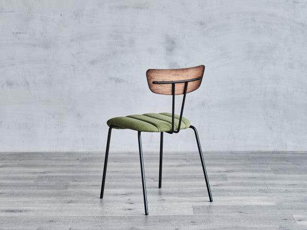 Sedie laterali verdi di metà secolo - Coppia