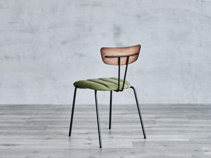 Sedie laterali verdi di metà secolo - Coppia