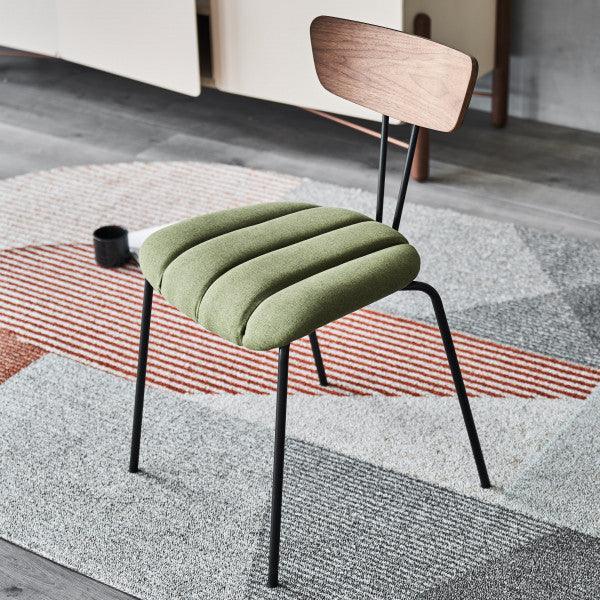 Sedie laterali verdi di metà secolo - Coppia