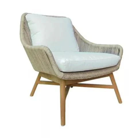 Sedia da esterno in corda grigia