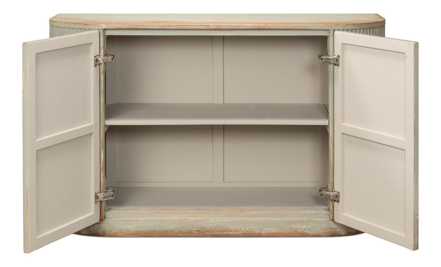 Halle Ribbed Sage Demilune Buffet