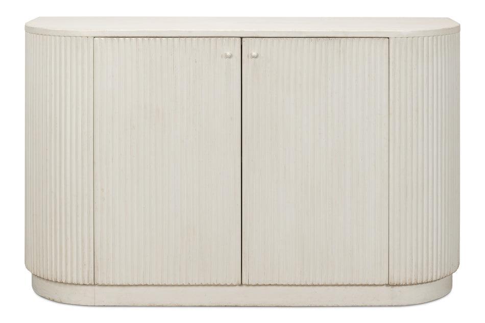 Buffet Halle Ribbed White Demilune